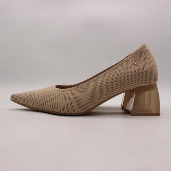 Vivaia Pointed-Toe Aria Block Heels Women's EU Size 41 Beige Shoes - Picture 4 of 11
